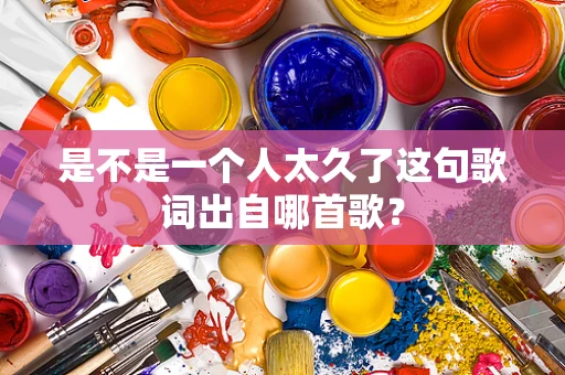 是不是一个人太久了这句歌词出自哪首歌？