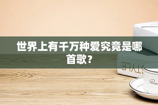 世界上有千万种爱究竟是哪首歌？
