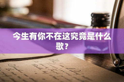 今生有你不在这究竟是什么歌？