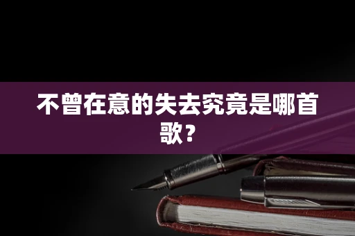 不曾在意的失去究竟是哪首歌？