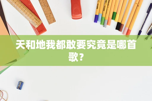 天和地我都敢要究竟是哪首歌？