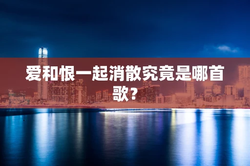 爱和恨一起消散究竟是哪首歌？