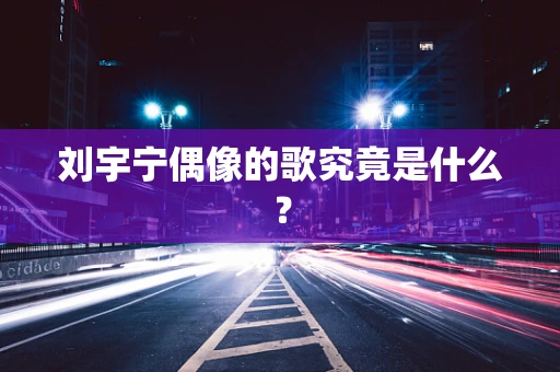 刘宇宁偶像的歌究竟是什么？