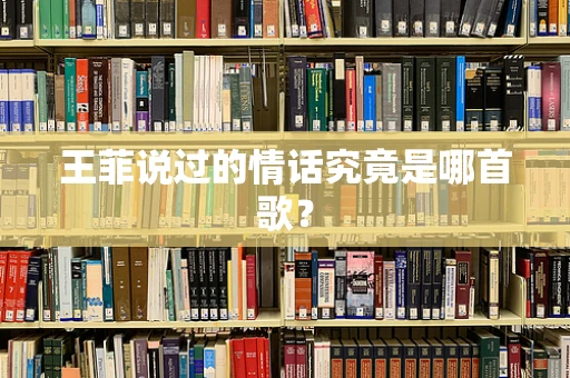 王菲说过的情话究竟是哪首歌？