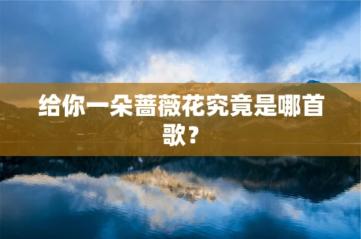 给你一朵蔷薇花究竟是哪首歌？