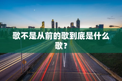 歌不是从前的歌到底是什么歌？