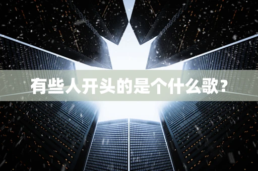 有些人开头的是个什么歌？