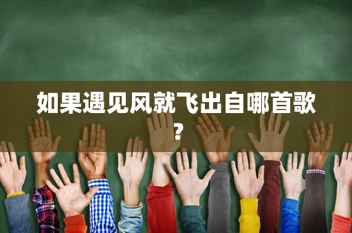 如果遇见风就飞出自哪首歌？