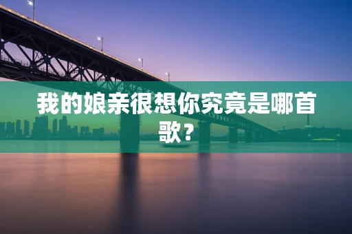 我的娘亲很想你究竟是哪首歌？