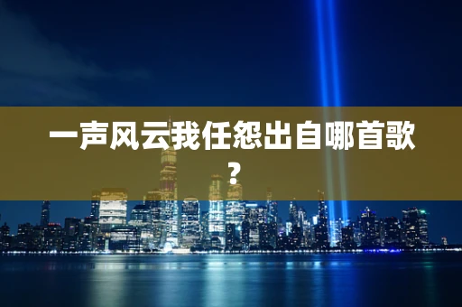 一声风云我任怨出自哪首歌？
