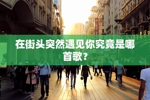 在街头突然遇见你究竟是哪首歌？