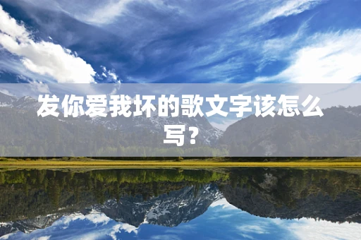 发你爱我坏的歌文字该怎么写？