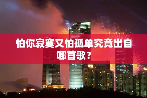 怕你寂寞又怕孤单究竟出自哪首歌？