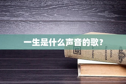 一生是什么声音的歌？
